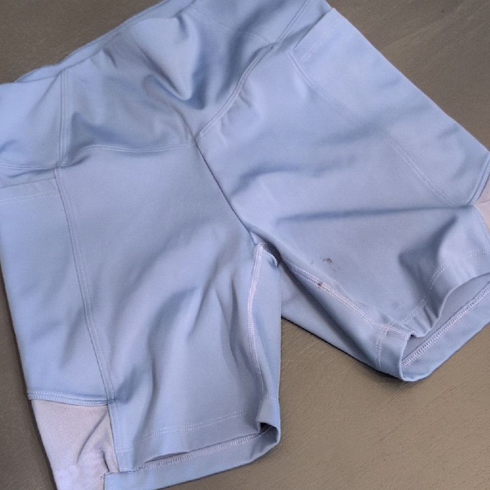 PINK Victoria's Secret Blue Bike Shorts Athletic Performance